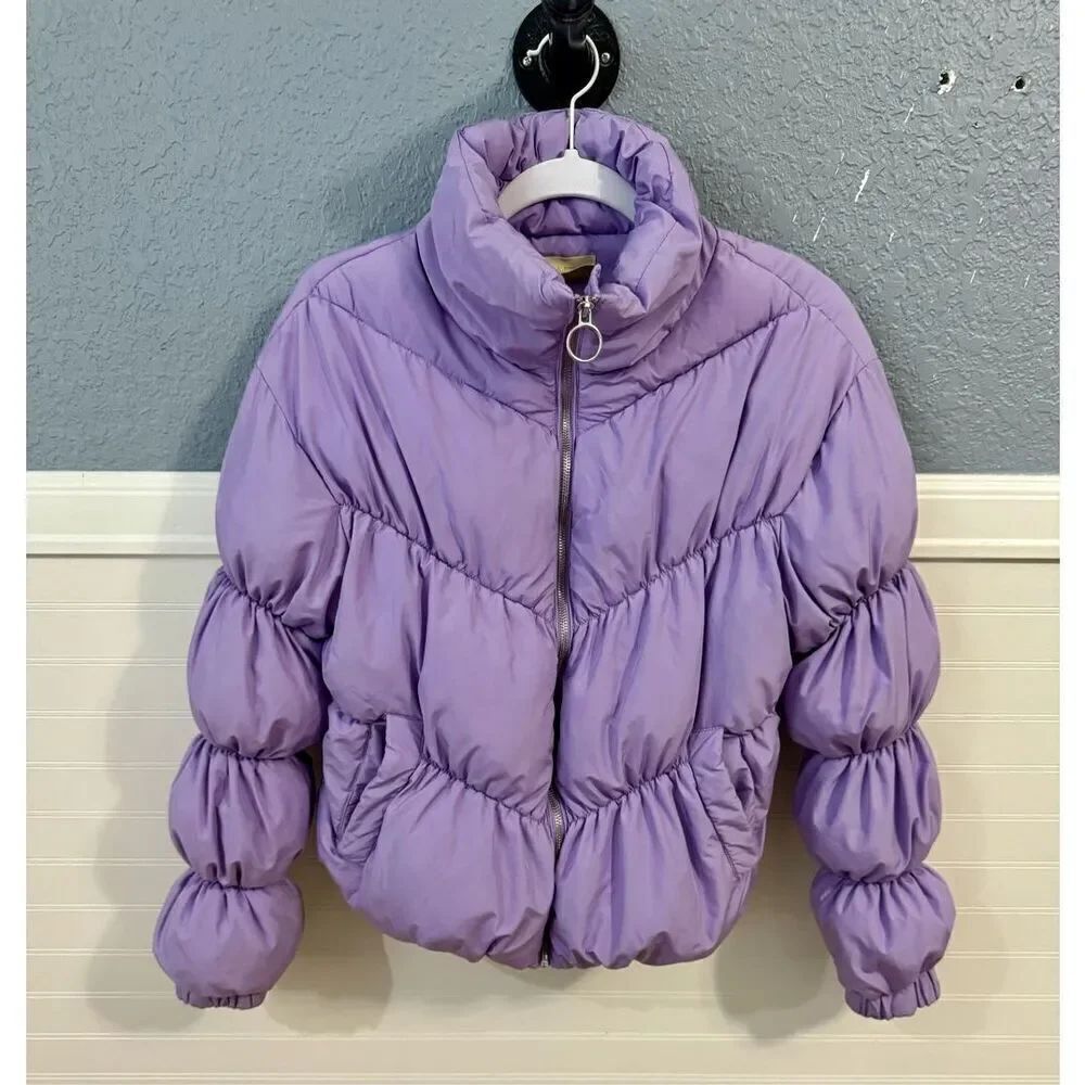 Judith March Purple Puffer Jacket